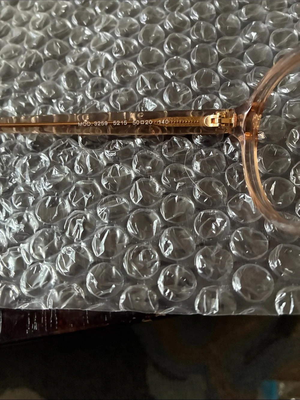 Versace Translucent Amber-Tone Round Glasses